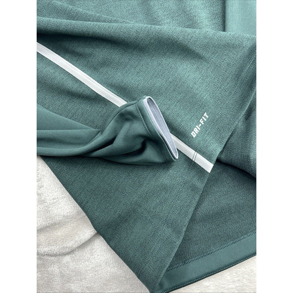 Nike Michigan State Spartans Sweater Men Small Green 1/4 Zip NCAA Basketball - Picture 3 of 5